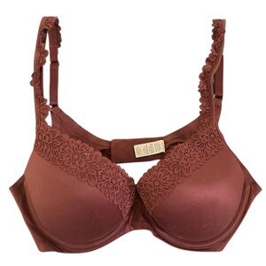 Aerie Lace Accent Bra - maroon